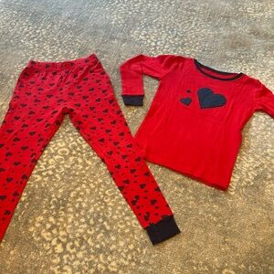 LEVERET SIZE 8 KIDS HEART PJS